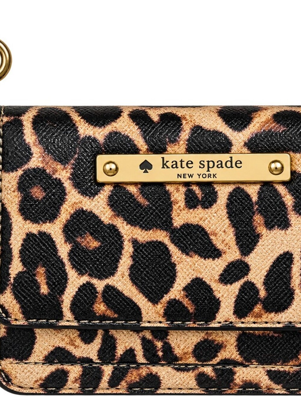 Kate Spade Leopard Print Keychain Card Holder Wallet